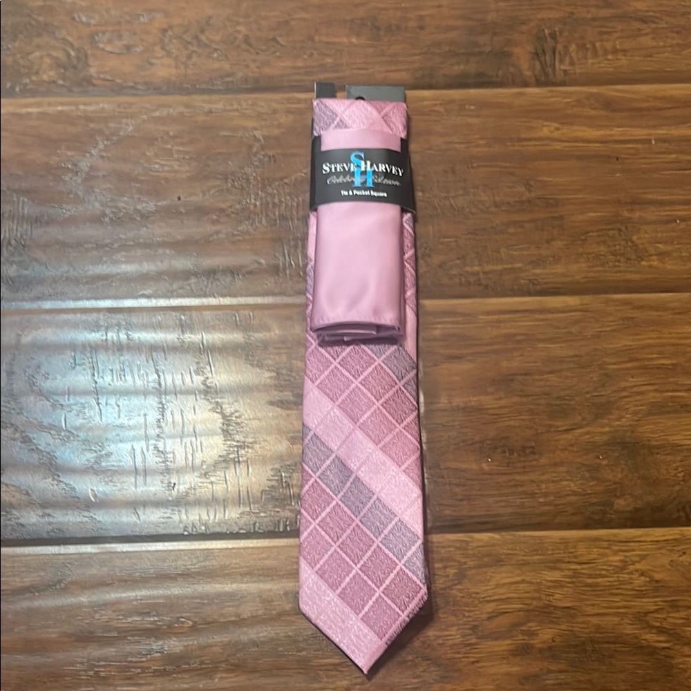 Steve Harvey Pink Patterned Men's Tie